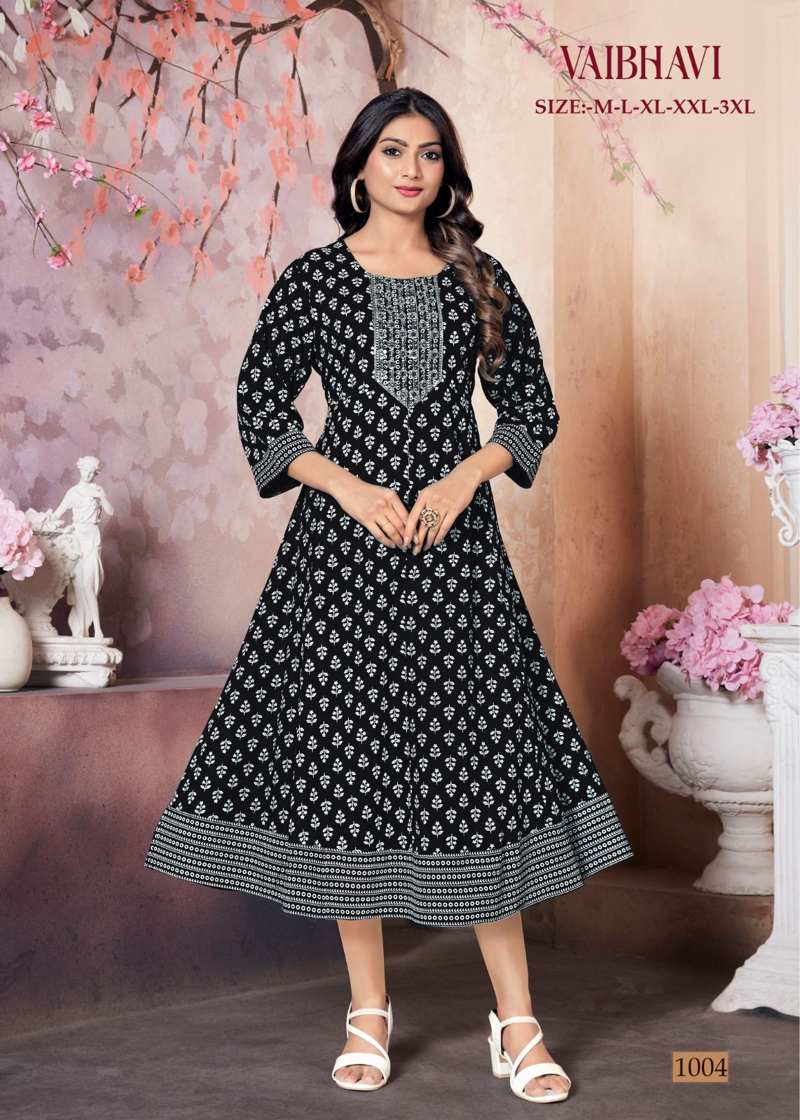 Vaibhavi 01 Gold Printed Kurtis Wholesale Market In Surat With Price
